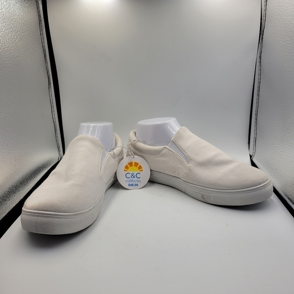 C & C California White Canvas Sneaker Shoes Sz 7
